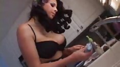 Annette schwarz đôi deepthroat