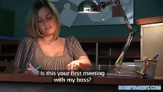 hornyagent văn phòng thư ký fucked một lớn cock