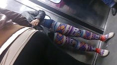 Rica pepa en el metro
