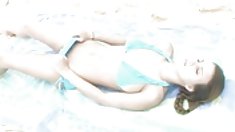 babe bãi biển dễ thương